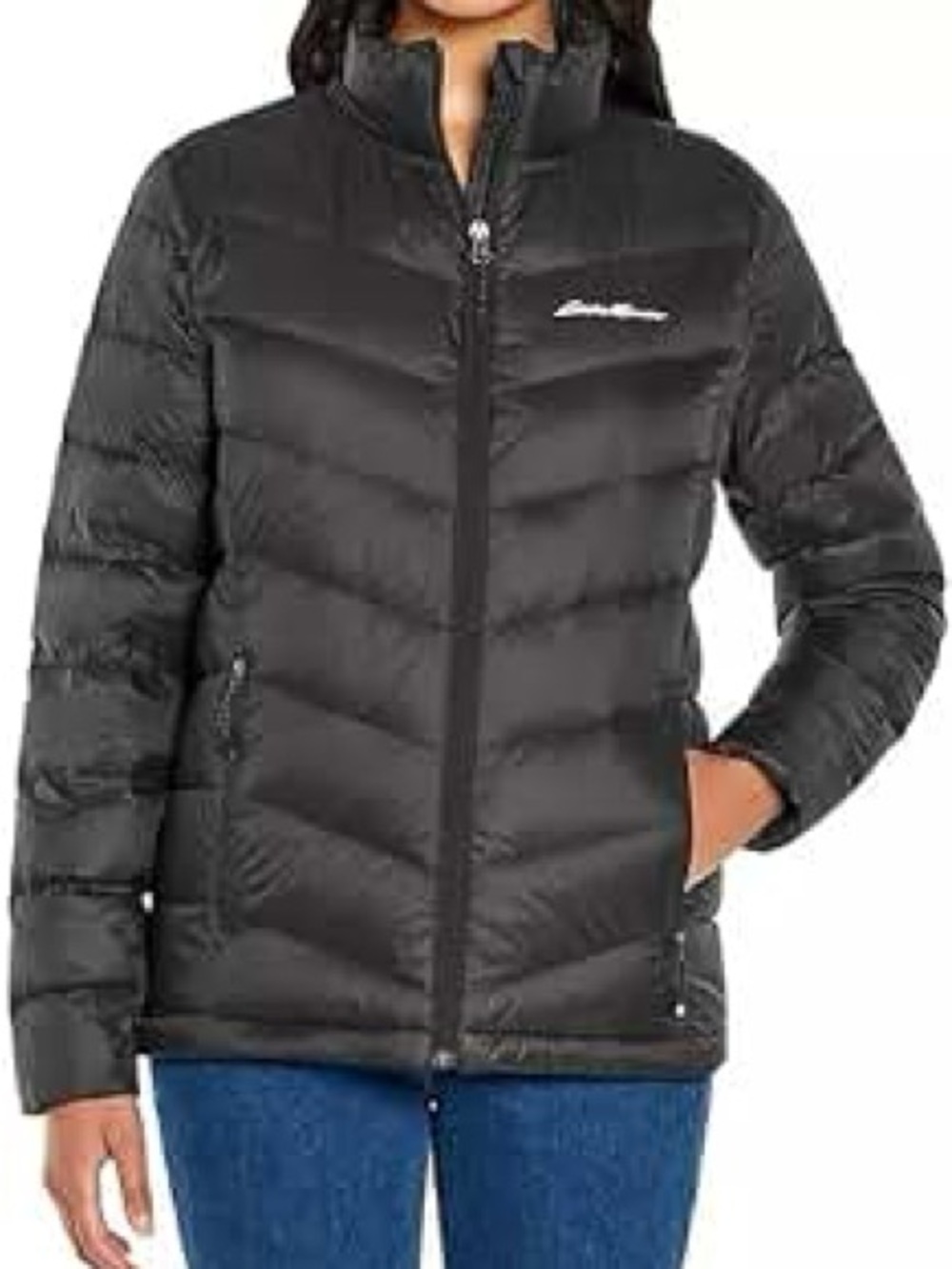 Eddie Bauer Women's Black Quilted Down Puffer Jacket